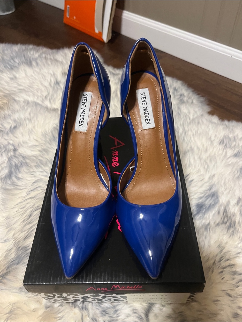 Steve Madden Blue Patent Pointed-Toe Pumps